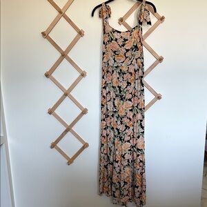 American Eagle Outfitters Orange and Black Maxi Sundress